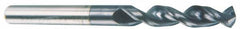 Accupro - #58 130° Parabolic Flute Cobalt Screw Machine Drill Bit - TiAlN Finish, Right Hand Cut, 0.276" Flute Length, 1.102" OAL, Standard Point, Straight Shank - Exact Tooling