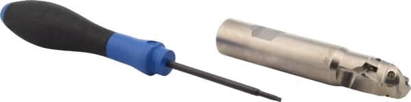 Seco - 3/4" Cut Diam, 0.87" Max Depth of Cut, 3/4" Shank Diam, 4.03" OAL, Indexable Ball Nose End Mill - 2" Head Length, R218.19 Toolholder, 218.19 100, SPMX 0703 Insert - Exact Tooling