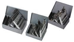 Hertel - 1/16 to 1/2", 135° Point, Oxide Finish, High Speed Steel Screw Machine Length Drill Bit Set - Exact Tooling