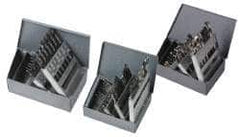 Hertel - 1/16 to 1/2", 135° Point, Oxide Finish, High Speed Steel Screw Machine Length Drill Bit Set - Exact Tooling