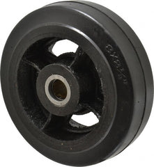 Fairbanks - 8 Inch Diameter x 2-1/2 Inch Wide, Rubber Caster Wheel - 1,300 Lb. Capacity, 2-3/4 Inch Hub Length, 1 Inch Axle Diameter, Roller Bearing - Exact Tooling