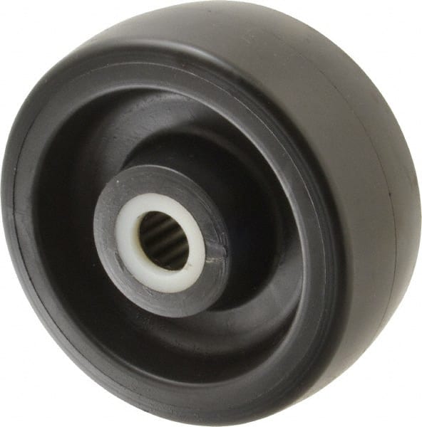 Fairbanks - 5 Inch Diameter x 2 Inch Wide, Polyolefin Caster Wheel - 1,000 Lb. Capacity, 2-3/16 Inch Hub Length, 3/4 Inch Axle Diameter, Roller Bearing - Exact Tooling