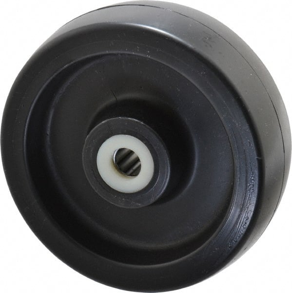 Fairbanks - 6 Inch Diameter x 2 Inch Wide, Polyolefin Caster Wheel - 1,200 Lb. Capacity, 2-3/16 Inch Hub Length, 5/8 Inch Axle Diameter, Roller Bearing - Exact Tooling