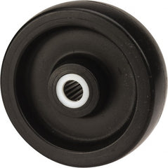 Fairbanks - 6 Inch Diameter x 2 Inch Wide, Polyolefin Caster Wheel - 1,200 Lb. Capacity, 2-3/16 Inch Hub Length, 3/4 Inch Axle Diameter, Roller Bearing - Exact Tooling
