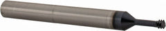 Iscar - #10-32, #8-32 UNC, UNF, 0.126" Cutting Diam, 3 Flute, Solid Carbide Helical Flute Thread Mill - Internal Thread, 0.37" LOC, 2-1/2" OAL, 1/4" Shank Diam - Exact Tooling