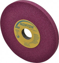 Norton - 7" Diam x 1-1/4" Hole x 1/2" Thick, I Hardness, 46 Grit Surface Grinding Wheel - Aluminum Oxide, Type 1, Coarse Grade, 3,600 Max RPM, Vitrified Bond, No Recess - Exact Tooling