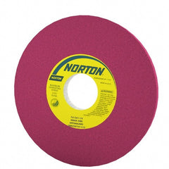 Norton - 7" Diam x 1-1/4" Hole x 1/2" Thick, J Hardness, 46 Grit Surface Grinding Wheel - Aluminum Oxide, Type 1, Coarse Grade, 3,600 Max RPM, Vitrified Bond, No Recess - Exact Tooling