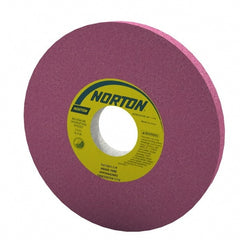 Norton - 7" Diam x 1-1/4" Hole x 1/2" Thick, J Hardness, 60 Grit Surface Grinding Wheel - Aluminum Oxide, Type 1, Medium Grade, 3,600 Max RPM, Vitrified Bond, No Recess - Exact Tooling