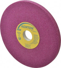 Norton - 8" Diam x 1-1/4" Hole x 1/2" Thick, I Hardness, 46 Grit Surface Grinding Wheel - Aluminum Oxide, Type 1, Coarse Grade, 3,105 Max RPM, Vitrified Bond, No Recess - Exact Tooling
