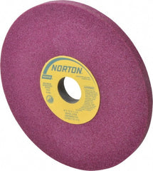 Norton - 8" Diam x 1-1/4" Hole x 1/2" Thick, J Hardness, 46 Grit Surface Grinding Wheel - Aluminum Oxide, Type 1, Coarse Grade, 3,600 Max RPM, Vitrified Bond, No Recess - Exact Tooling