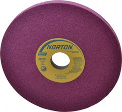 Norton - 8" Diam x 1-1/4" Hole x 1/2" Thick, I Hardness, 60 Grit Surface Grinding Wheel - Aluminum Oxide, Type 1, Medium Grade, 3,600 Max RPM, Vitrified Bond, No Recess - Exact Tooling