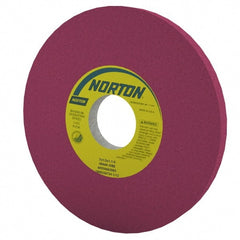 Norton - 8" Diam x 1-1/4" Hole x 1/2" Thick, J Hardness, 60 Grit Surface Grinding Wheel - Aluminum Oxide, Type 1, Medium Grade, 3,600 Max RPM, Vitrified Bond, No Recess - Exact Tooling
