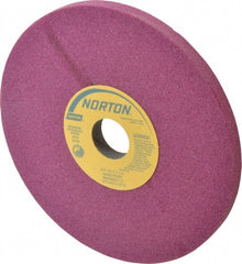 Norton - 8" Diam x 1-1/4" Hole x 1/2" Thick, K Hardness, 60 Grit Surface Grinding Wheel - Aluminum Oxide, Type 1, Medium Grade, 3,600 Max RPM, Vitrified Bond, No Recess - Exact Tooling