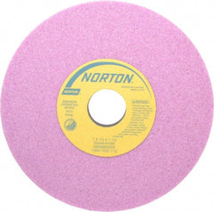 Norton - 7" Diam x 1-1/4" Hole x 1/2" Thick, H Hardness, 46 Grit Surface Grinding Wheel - Aluminum Oxide, Type 1, Coarse Grade, 3,600 Max RPM, Vitrified Bond, No Recess - Exact Tooling