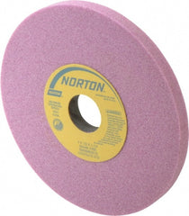 Norton - 7" Diam x 1-1/4" Hole x 1/2" Thick, J Hardness, 46 Grit Surface Grinding Wheel - Aluminum Oxide, Type 1, Coarse Grade, 3,600 Max RPM, Vitrified Bond, No Recess - Exact Tooling