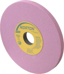 Norton - 7" Diam x 1-1/4" Hole x 1/2" Thick, I Hardness, 60 Grit Surface Grinding Wheel - Aluminum Oxide, Type 1, Medium Grade, 3,600 Max RPM, Vitrified Bond, No Recess - Exact Tooling