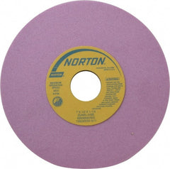 Norton - 7" Diam x 1-1/4" Hole x 1/2" Thick, J Hardness, 60 Grit Surface Grinding Wheel - Aluminum Oxide, Type 1, Medium Grade, 3,600 Max RPM, Vitrified Bond, No Recess - Exact Tooling