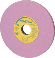 Norton - 7" Diam x 1-1/4" Hole x 1/2" Thick, K Hardness, 60 Grit Surface Grinding Wheel - Aluminum Oxide, Type 1, Medium Grade, 3,600 Max RPM, Vitrified Bond, No Recess - Exact Tooling