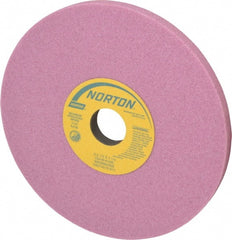 Norton - 8" Diam x 1-1/4" Hole x 1/2" Thick, K Hardness, 46 Grit Surface Grinding Wheel - Aluminum Oxide, Type 1, Coarse Grade, 3,105 Max RPM, Vitrified Bond, No Recess - Exact Tooling