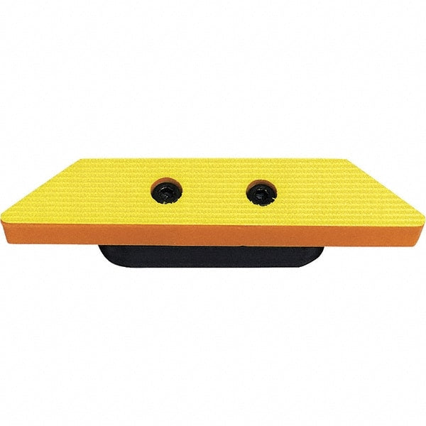 Dynabrade - 4 x 3/4" Raised Panel Hook Face Backing Pad - Dynafine Compatible, Hook & Loop Attachment, Nonvacuum Pad, 3/8" Thick, Soft Density, Short Nap - Exact Tooling