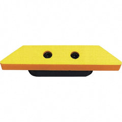 Dynabrade - 4 x 3/4" Raised Panel Hook Face Backing Pad - Dynafine Compatible, Hook & Loop Attachment, Nonvacuum Pad, 3/8" Thick, Soft Density, Short Nap - Exact Tooling