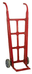 Wesco Industrial Products - 900 Lb Capacity 50-1/2" OAH Hand Truck - Dual Grip Handle, Steel, Mold-On Rubber Wheels - Exact Tooling