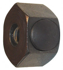 Morton Machine Works - 5/16-18 UNC Steel Right Hand Push Button Hex Nut - 1" Across Flats, 5/8" High, Black Oxide Finish - Exact Tooling