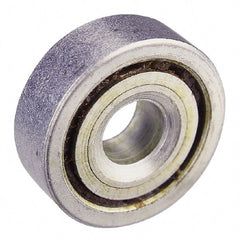Value Collection - 7/16" Bore Diam, 1-1/16" OD, Open Unground Full Complement Radial Ball Bearing - 3/8" Wide, 1 Row, Round Bore, 509 Lb Dynamic Capacity - Exact Tooling