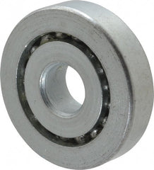 Value Collection - 3/8" Bore Diam, 1-9/32" OD, Open Unground Full Complement Radial Ball Bearing - 5/16" Wide, 1 Row, Round Bore, 533 Lb Dynamic Capacity - Exact Tooling