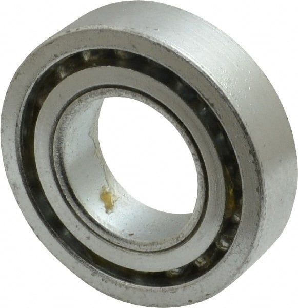 Value Collection - 1" Bore Diam, 2" OD, Open Unground Full Complement Radial Ball Bearing - 1/2" Wide, 1 Row, Round Bore, 1,384 Lb Dynamic Capacity - Exact Tooling