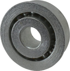 Value Collection - 3/8" Bore Diam, 1-1/8" OD, Open Unground Full Complement Radial Ball Bearing - With Flange, 1 Row, Round Bore, 533 Lb Dynamic Capacity - Exact Tooling
