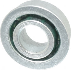 Value Collection - 1/2" Bore Diam, 1-1/8" OD, Open Unground Full Complement Radial Ball Bearing - With Flange, 1 Row, Round Bore, 533 Lb Dynamic Capacity - Exact Tooling