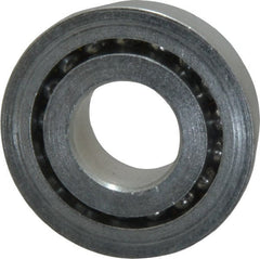 Value Collection - 5/8" Bore Diam, 1-3/8" OD, Open Unground Full Complement Radial Ball Bearing - With Flange, 1 Row, Round Bore, 769 Lb Dynamic Capacity - Exact Tooling