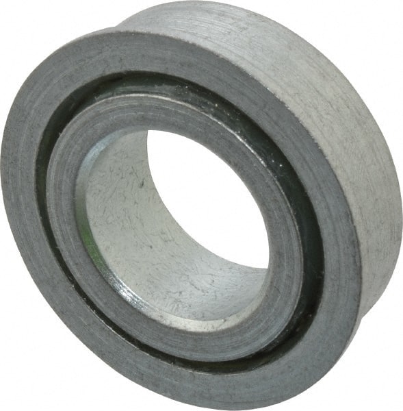 Value Collection - 3/4" Bore Diam, 1-3/8" OD, Open Unground Full Complement Radial Ball Bearing - With Flange, 1 Row, Round Bore, 650 Lb Dynamic Capacity - Exact Tooling