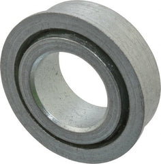 Value Collection - 3/4" Bore Diam, 1-3/8" OD, Open Unground Full Complement Radial Ball Bearing - With Flange, 1 Row, Round Bore, 650 Lb Dynamic Capacity - Exact Tooling