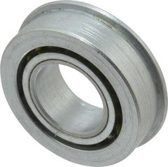 Value Collection - 3/4" Bore Diam, 1-9/16" OD, Open Unground Full Complement Radial Ball Bearing - With Flange, 1 Row, Round Bore, 798 Lb Dynamic Capacity - Exact Tooling