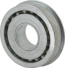 Value Collection - 3/4" Bore Diam, 2" OD, Open Unground Full Complement Radial Ball Bearing - With Flange, 1 Row, Round Bore, 1,384 Lb Dynamic Capacity - Exact Tooling