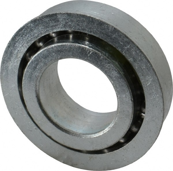 Value Collection - 1" Bore Diam, 2" OD, Open Unground Full Complement Radial Ball Bearing - With Flange, 1 Row, Round Bore, 1,384 Lb Dynamic Capacity - Exact Tooling