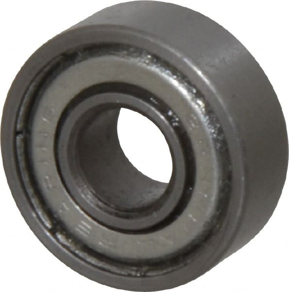 Value Collection - 1/4" Bore Diam, 11/16" OD, Double Shield Unground Retainer Type Radial Ball Bearing - 1/4" Wide, 1 Row, Round Bore, 300 Lb Dynamic Capacity - Exact Tooling