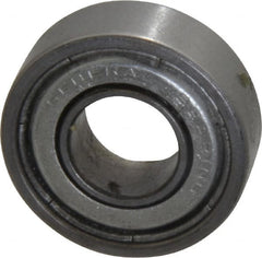 Value Collection - 3/8" Bore Diam, 7/8" OD, Double Shield Unground Retainer Type Radial Ball Bearing - 9/32" Wide, 1 Row, Round Bore, 450 Lb Dynamic Capacity - Exact Tooling