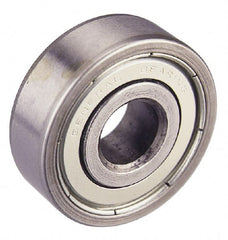 Value Collection - 7/16" Bore Diam, 1-3/8" OD, Double Shield Unground Retainer Type Radial Ball Bearing - 7/16" Wide, 1 Row, Round Bore, 915 Lb Dynamic Capacity - Exact Tooling