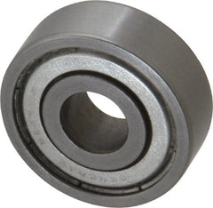 Value Collection - 3/8" Bore Diam, 1-1/8" OD, Double Shield Unground Retainer Type Radial Ball Bearing - 3/8" Wide, 1 Row, Round Bore, 691 Lb Dynamic Capacity - Exact Tooling