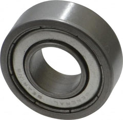 Value Collection - 1/2" Bore Diam, 1-1/8" OD, Double Shield Unground Retainer Type Radial Ball Bearing - 3/8" Wide, 1 Row, Round Bore, 691 Lb Dynamic Capacity - Exact Tooling