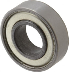 Value Collection - 3/4" Bore Diam, 1-5/8" OD, Double Shield Unground Retainer Type Radial Ball Bearing - 1/2" Wide, 1 Row, Round Bore, 1,171 Lb Dynamic Capacity - Exact Tooling