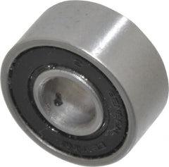 Value Collection - 1/4" Bore Diam, 11/16" OD, Double Seal Unground Retainer Type Radial Ball Bearing - 5/16" Wide, 1 Row, Round Bore, 300 Lb Dynamic Capacity - Exact Tooling