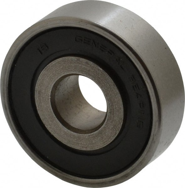 Value Collection - 7/16" Bore Diam, 1-3/8" OD, Double Seal Unground Retainer Type Radial Ball Bearing - 7/16" Wide, 1 Row, Round Bore, 915 Lb Dynamic Capacity - Exact Tooling