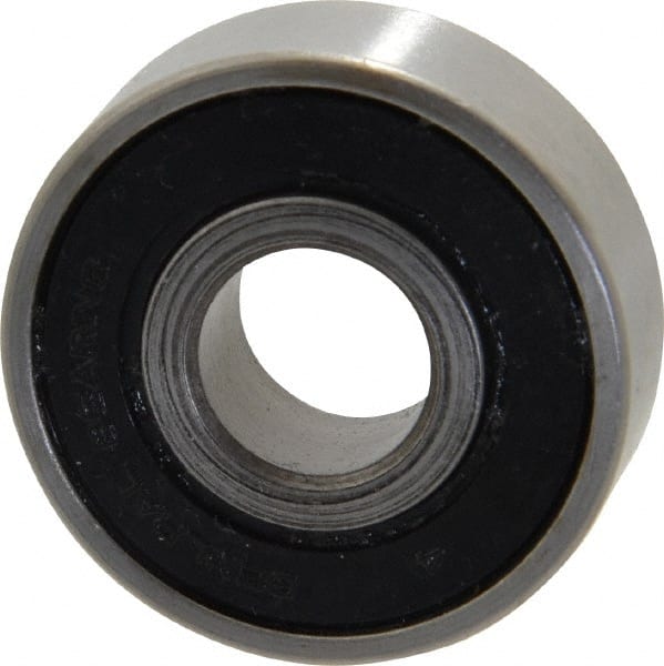 Value Collection - 1/2" Bore Diam, 1-3/8" OD, Double Seal Unground Retainer Type Radial Ball Bearing - 7/16" Wide, 1 Row, Round Bore, 915 Lb Dynamic Capacity - Exact Tooling