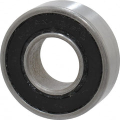 Value Collection - 5/8" Bore Diam, 1-3/8" OD, Double Seal Unground Retainer Type Radial Ball Bearing - 7/16" Wide, 1 Row, Round Bore, 915 Lb Dynamic Capacity - Exact Tooling