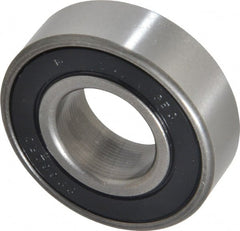 Value Collection - 3/4" Bore Diam, 1-5/8" OD, Double Seal Unground Retainer Type Radial Ball Bearing - 1/2" Wide, 1 Row, Round Bore, 1,171 Lb Dynamic Capacity - Exact Tooling