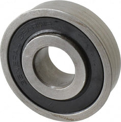 Value Collection - 3/4" Bore Diam, 2" OD, Double Seal Unground Retainer Type Radial Ball Bearing - With Flange, 1 Row, Round Bore, 1,749 Lb Dynamic Capacity - Exact Tooling